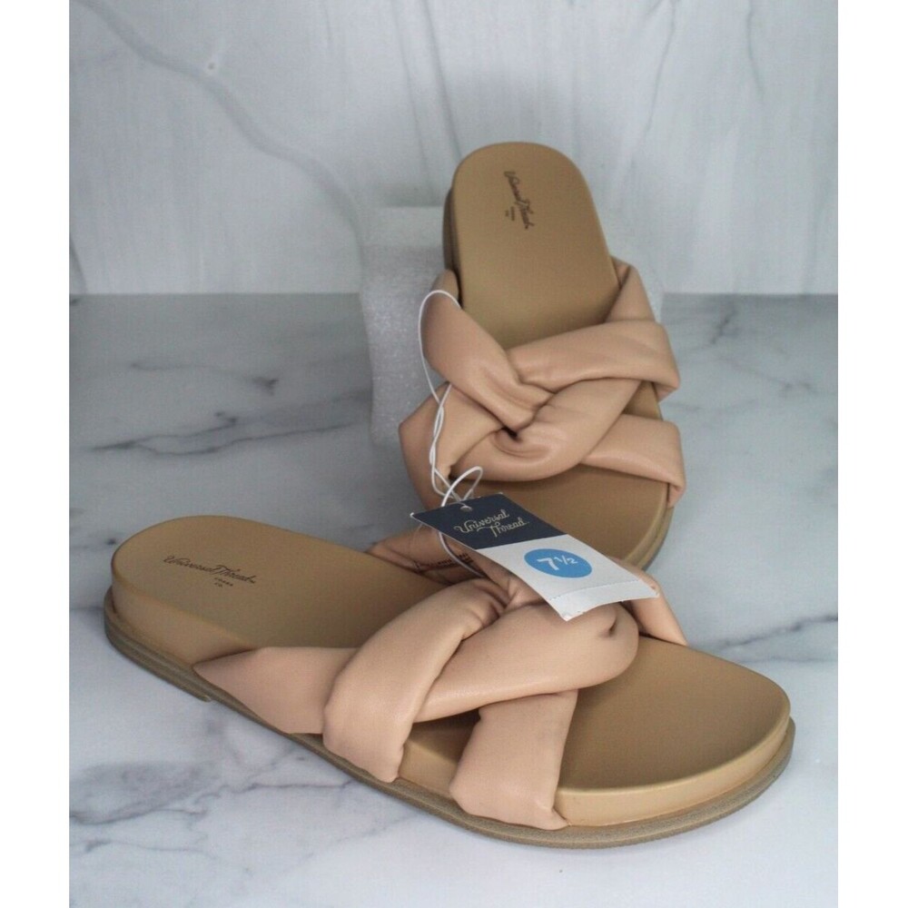 Women's Dena Knotted Sandals Universal Thread Light Tan 7.5 Beach Casual